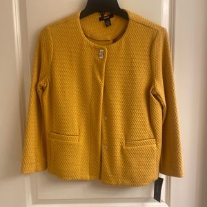 Women ALFANI yellow jacket, size:XS, brand new.